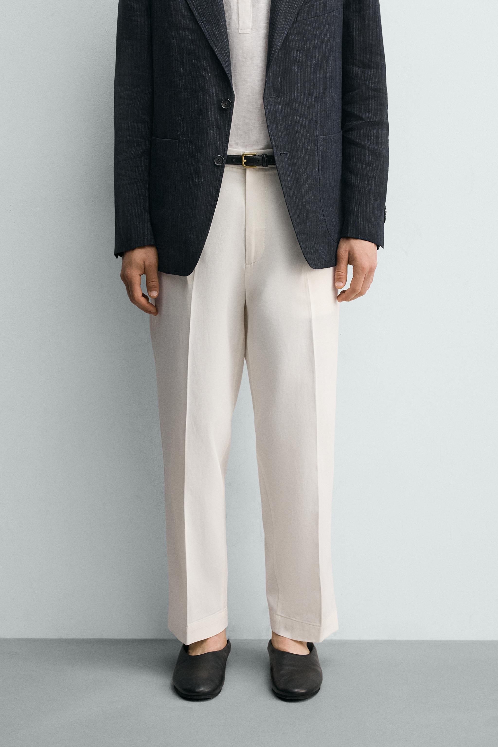 PANTALON REGULAR FIT VISCOSE - COTON